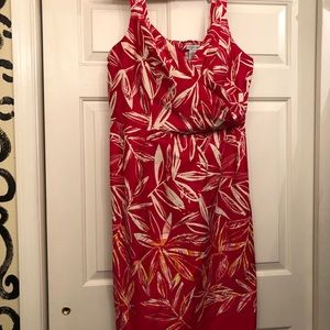 Pretty coral floral dress